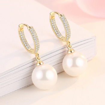 Sterling silver pearl earrings YEH069