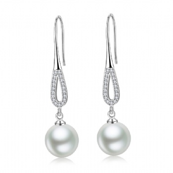 Sterling silver pearl earrings YEH091