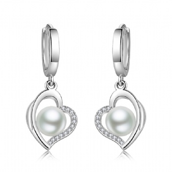 Sterling silver pearl earrings YEH092