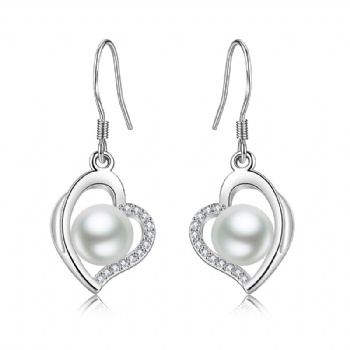 Sterling silver pearl earrings YEH093