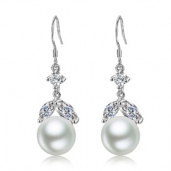 Sterling silver pearl earrings YEH094