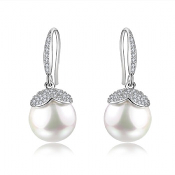 Sterling silver pearl earrings YEH0120