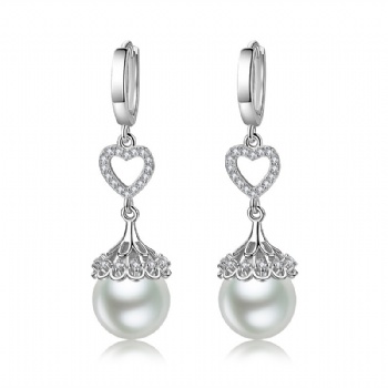 Sterling silver pearl earrings YEH143