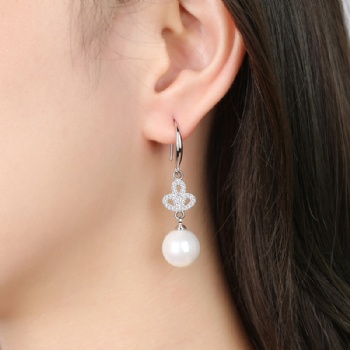 Sterling silver pearl earrings YEH145