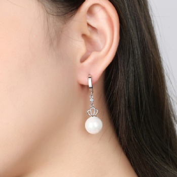 Sterling silver pearl earrings YEH150