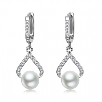 Sterling silver pearl earrings YEH155