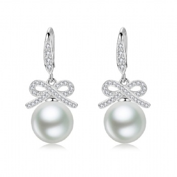 Sterling silver pearl earrings YEH181