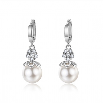 Sterling silver pearl earrings YEH363