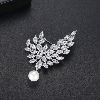 Cubic Zircon Brooch BR015