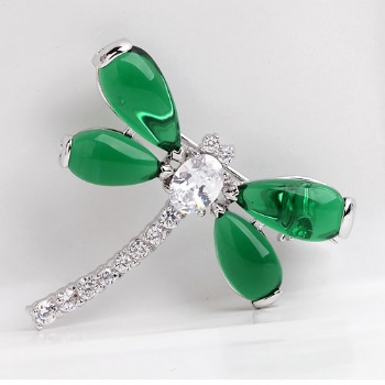 Cubic Zircon Brooch BR017