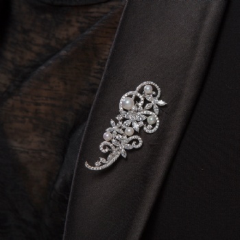 Cubic Zircon Brooch BR020