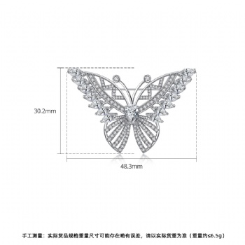 Cubic Zircon Brooch BR023