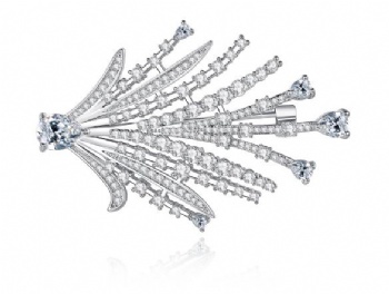 Cubic Zircon Brooch BR026