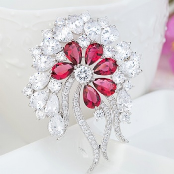 Cubic Zircon Brooch BR002