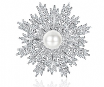 Cubic Zircon Brooch BR029