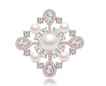 Cubic Zircon Brooch BR038