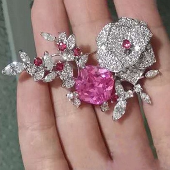 Cubic Zircon Brooch BR039