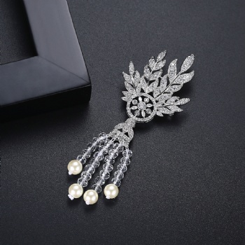 Cubic Zircon Brooch BR043