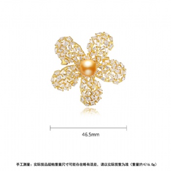 Cubic Zircon Brooch BR044