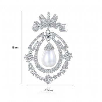 Cubic Zircon Brooch BR047