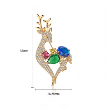 Cubic Zircon Brooch BR058