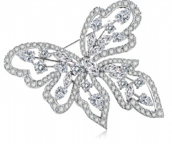 Cubic Zircon Brooch BR059