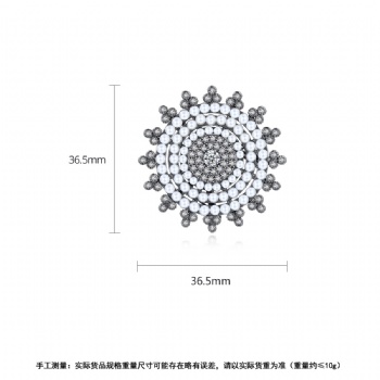 Cubic Zircon Brooch BR060