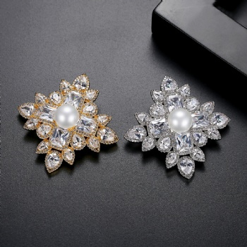 Cubic Zircon Brooch BR061