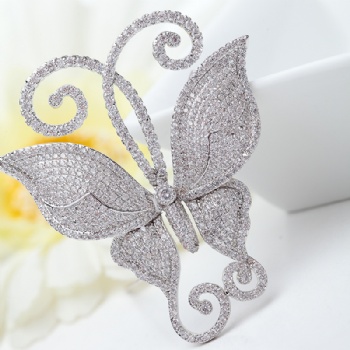 Cubic Zircon Brooch BR077