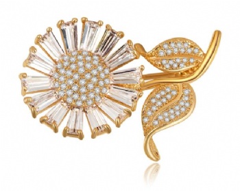 Cubic Zircon Brooch BR081