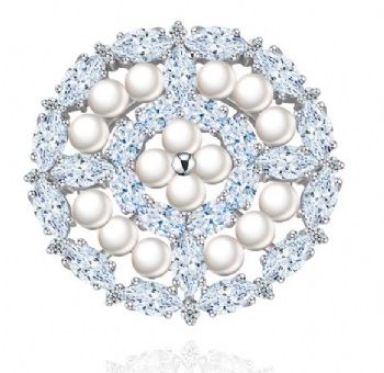 Cubic Zircon Brooch BR084