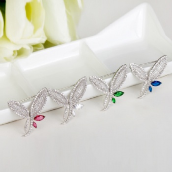 Cubic Zircon Brooch BR052