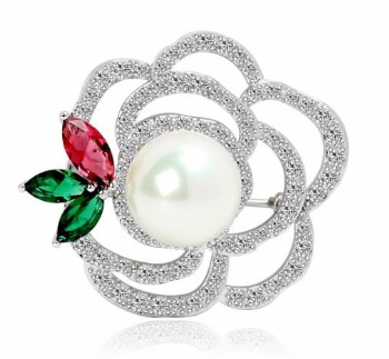 Cubic Zircon Brooch BR090