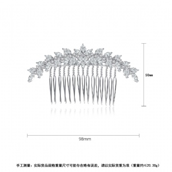 Cubic Zircon Hair comb HC48