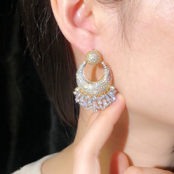 Wholesale Bridal Cubic-Zircon-Earrings-E1217