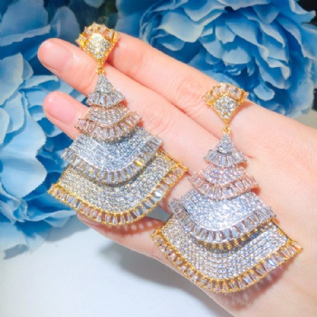 Wholesale Bridal Cubic-Zircon-Earrings-E1221