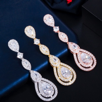 Wholesale Bridal Cubic-Zircon-Earrings-E1228