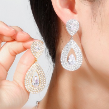 Cubic Zircon Earrings E1212