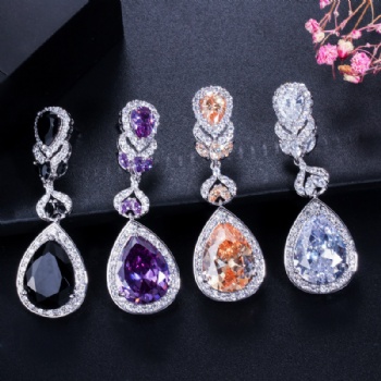 Bridal jewelry Cubic-Zircon-Earrings-E1237