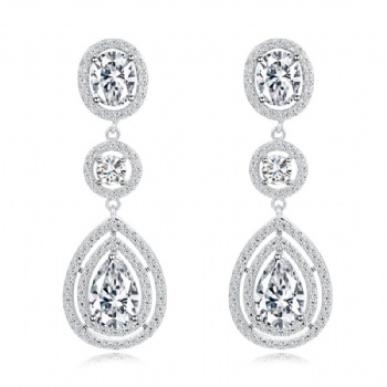 Bridal -jewelry-Cubic-Zircon-Earrings-E1255