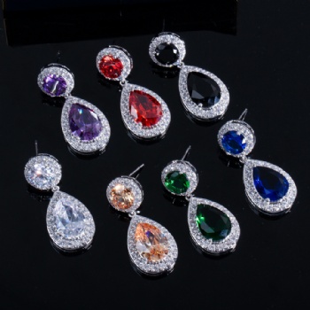 Bridal -jewelry-Cubic-Zircon-Earrings-E1256