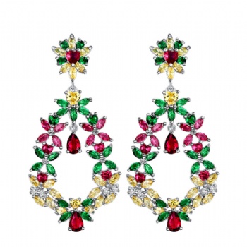 Luxury Cubic Zircon Earrings E1196