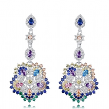 Luxury Cubic Zircon Earrings E1195