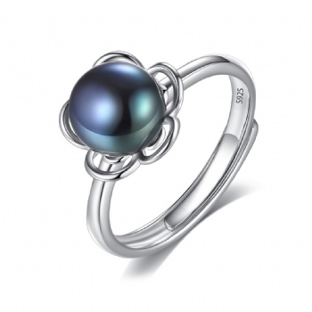 Natural pearl Sterling silver ring SR04