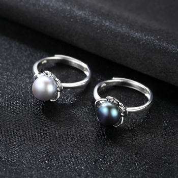 Natural pearl Sterling silver ring SR04