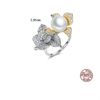 Natural pearl Sterling silver ring SR05