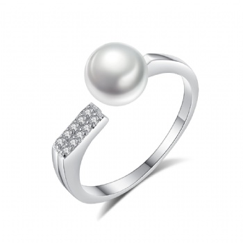 Natural pearl Sterling silver ring SR11