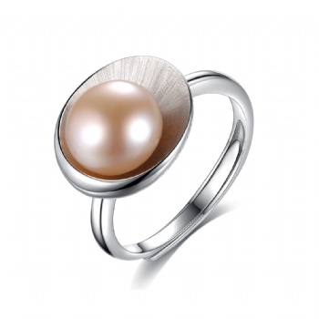 Natural pearl Sterling silver ring SR12