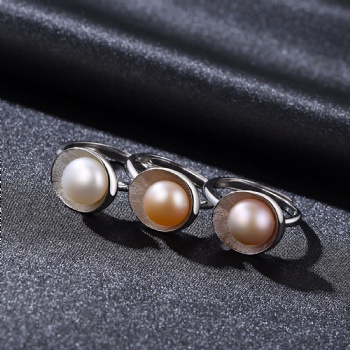 Natural pearl Sterling silver ring SR12