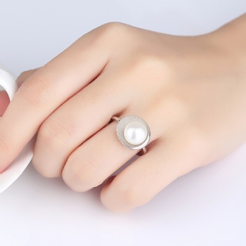 Natural pearl Sterling silver ring SR12